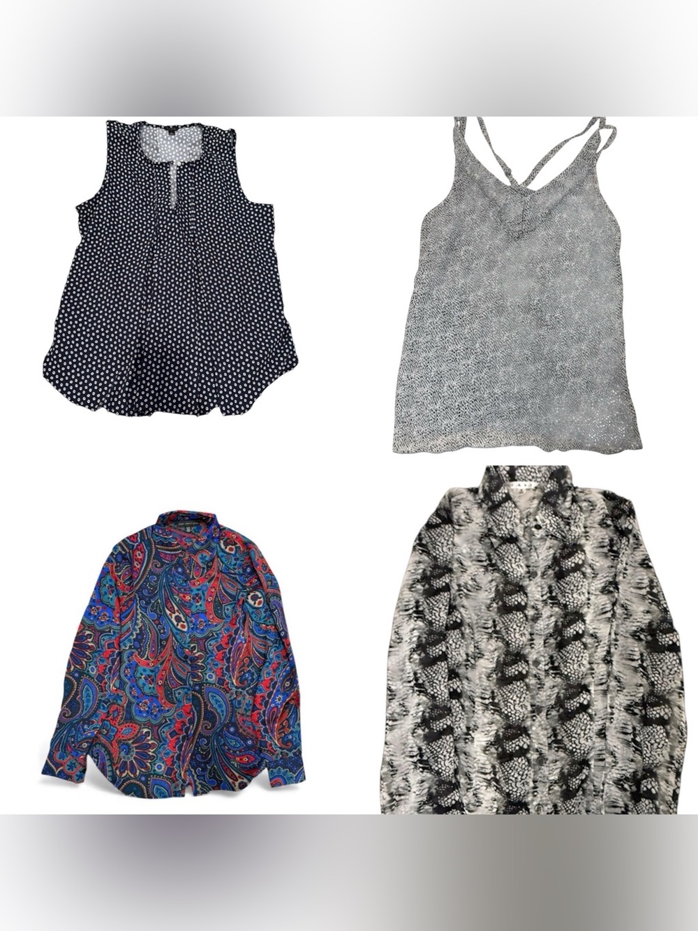 Women’s Small Top Bundle – CAbi, Ann Taylor & Joan Vass 4pc Lot